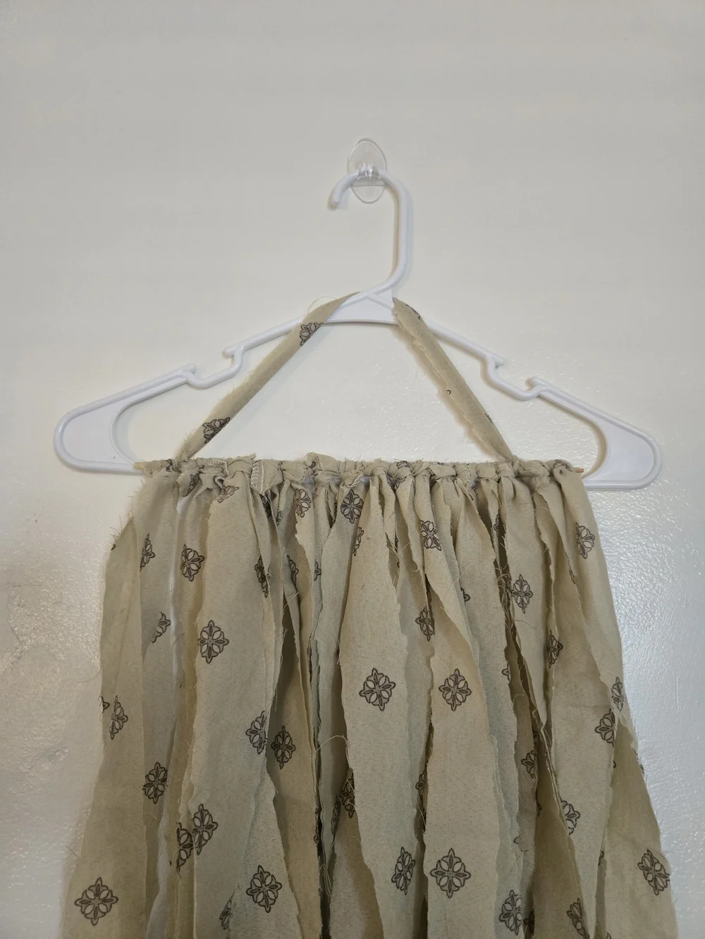 4/$15 Boho Beige Tassel Wall Hanging - Neutral Textile Decor